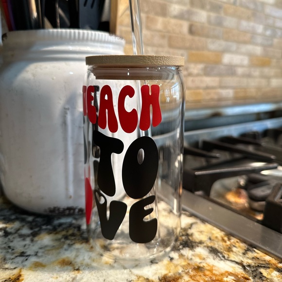 NEW-To teach is to love beer glass can - Picture 4 of 6